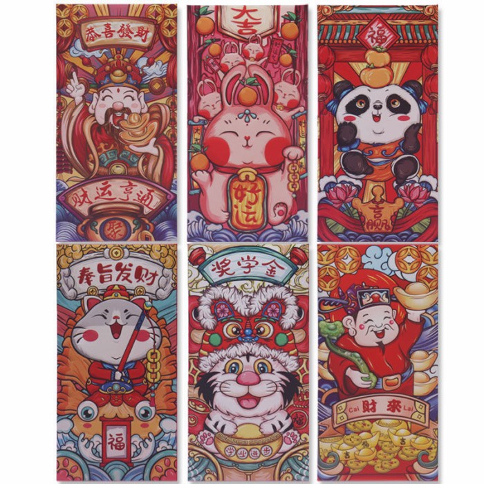 

New! angpao tiger chinese lunar year 2022 imlek barongsai isi 6 pcs Limited