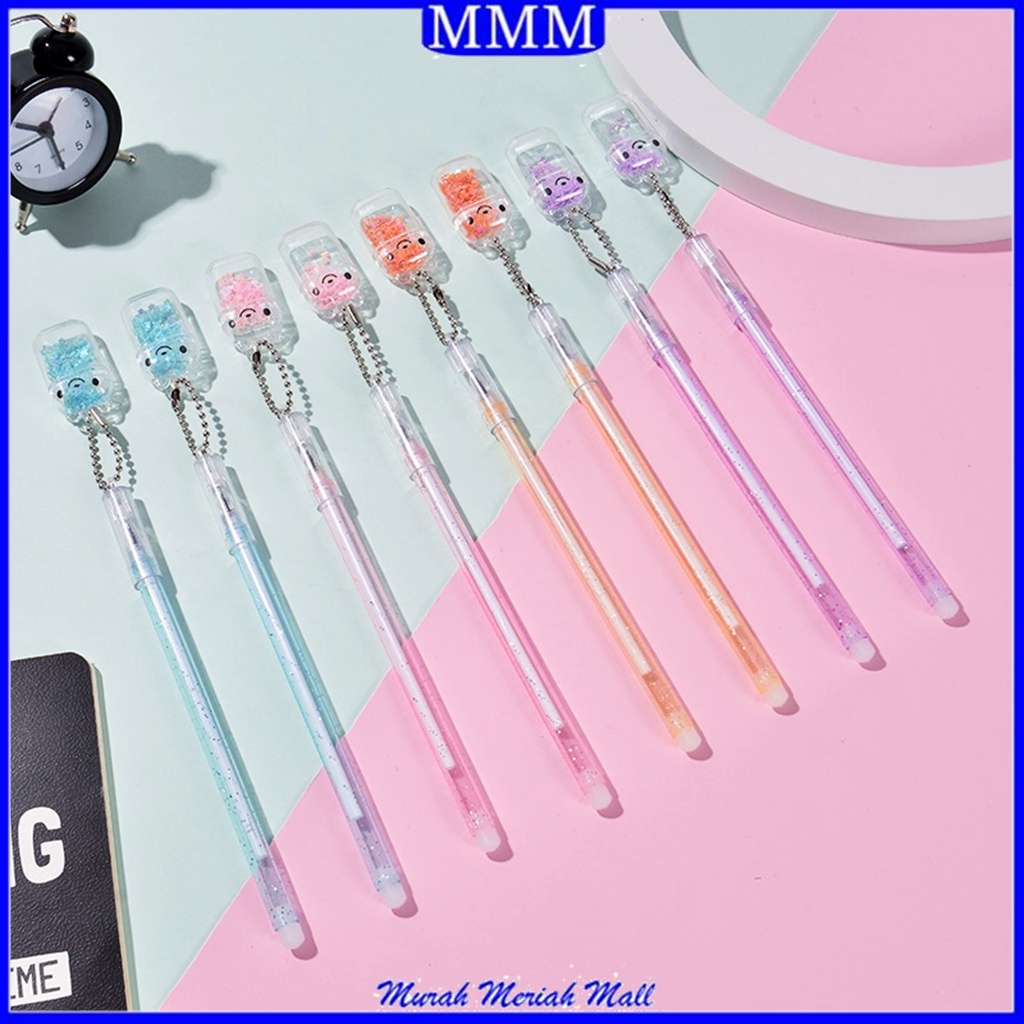

MMM Pulpen Gantungan Botol Beruang Inpods Glitter Lucu Imut Pena Gel Karakter Bear Pen Dapat Dihapus Pulpen Gel Karakter 0.5mm Perlengkapan Sekolah Erasable Gel Pen