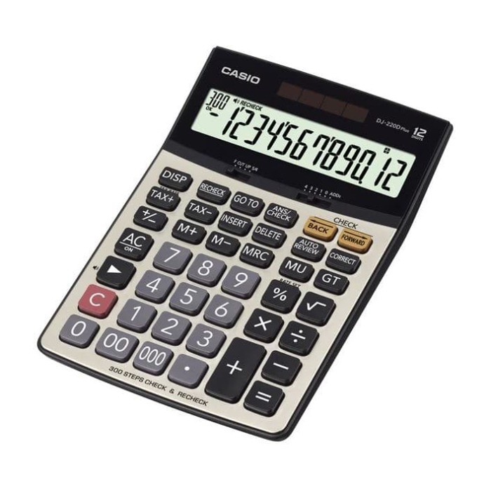 

CASIO DJ-220DPLUS - KALKULATOR TOKO/DAGANG - FUNGSI CEK - 12 DIGIT ORIGINAL TERBARU