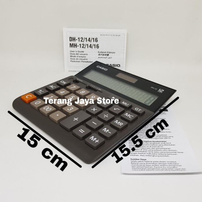 

KALKULATOR CASIO DH-12 (12 DIGIT) GARANSI RESMI 1 TAHUN ORIGINAL TERBARU