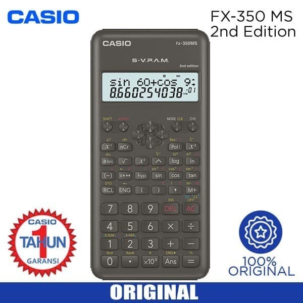

CALCULATOR CASIO SCIENTIFIC FX 350 MS - KALKULATOR FX-350MS ILMIAH ORIGINAL TERBARU
