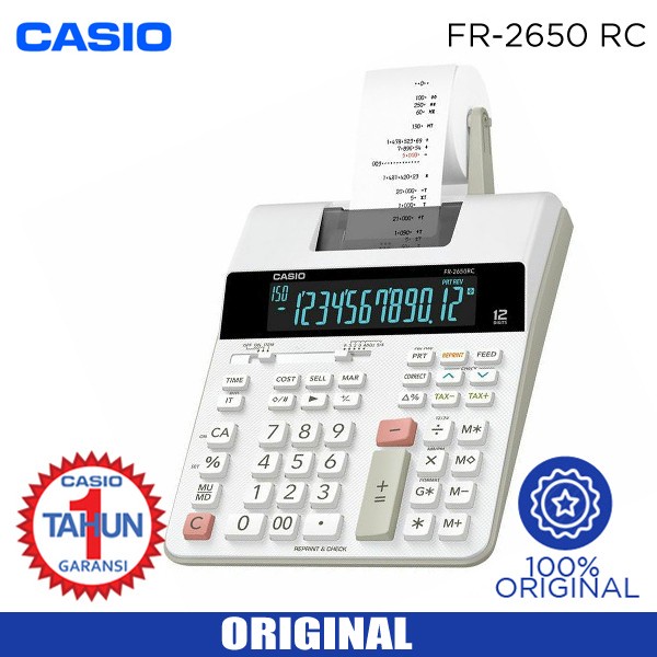 

KALKULATOR CASIO FR 2650 RC ORIGINAL TERBARU
