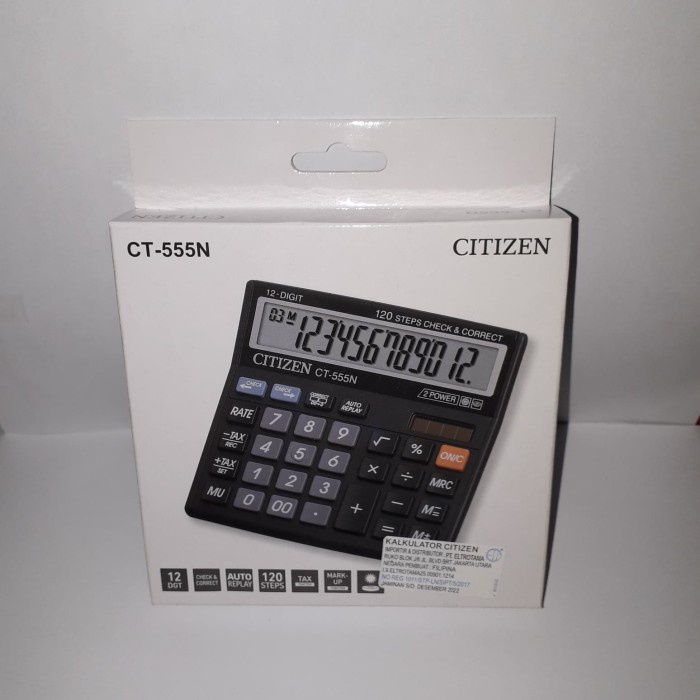 

KALCULATOR CITIZEN CT-555N ORIGINAL TERBARU