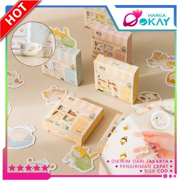 

HO 45Pcs Stiker Karakter Hewan Untuk Diary Aesthetic Sticker Dekorasi Jurnal Scrapbook Stiker Set Home Series isi 45 Pcs Cute