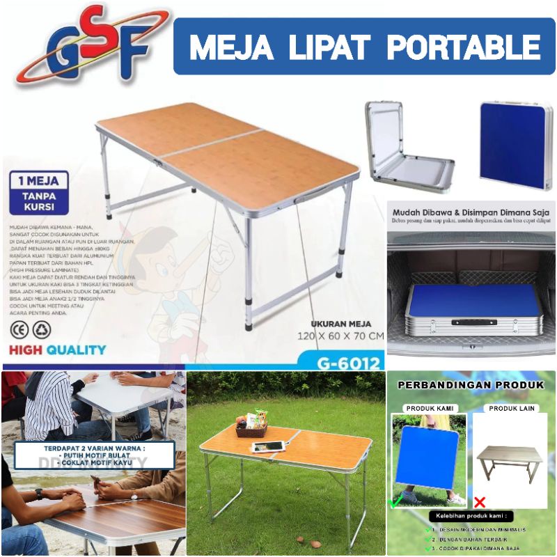 MEJA LIPAT PORTABLE JUMBO