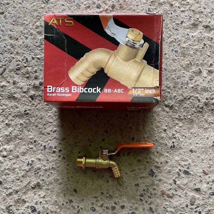 Kran Air Kuningan 1/2" ATS Kran Besi Taman 1/2" Kuningan Asli