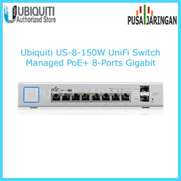 UBIQUITI US-8-150W UNIFI SWITCH 8 PORT GIGABIT POE+ MANAGED 150WATT