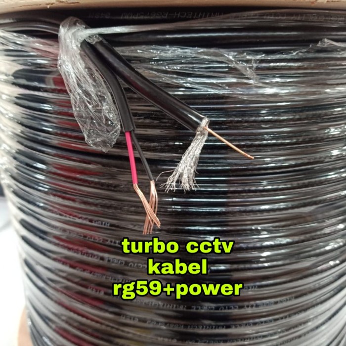 Kabel Rg59 + Dc Utk Kamera Cctv 1Roll Terlariss 