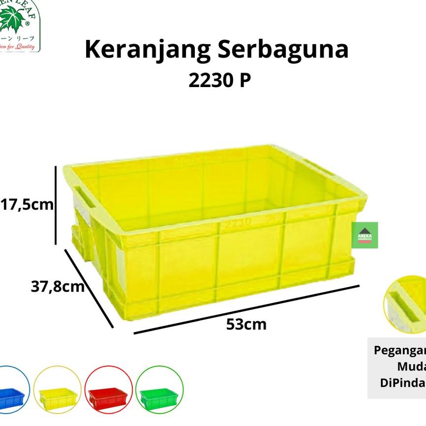 Keranjang Industri Container Box Serbaguna 2230 P Green Leaf