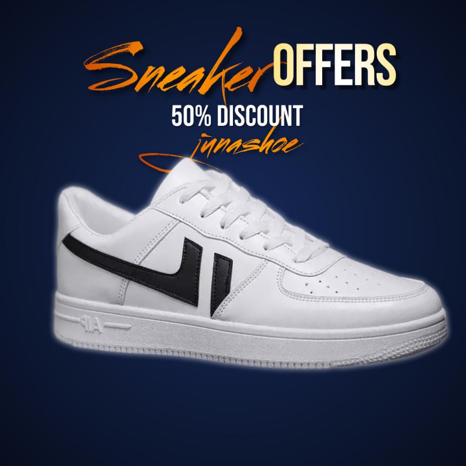 Sepatu Sneakers Wanita Putih Polos Ala Korea Casual Cats Running