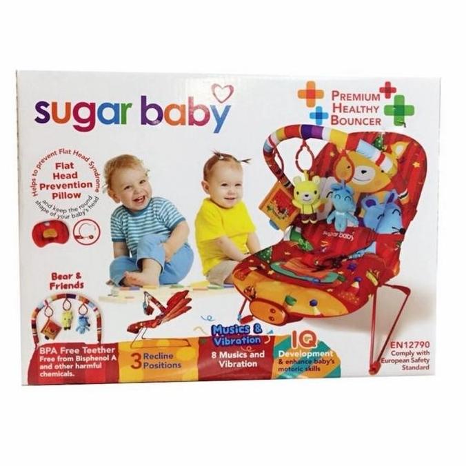 Bouncer Sugar Baby Bear & Friends / Premium Bouncer Bayi Baru Lahir
