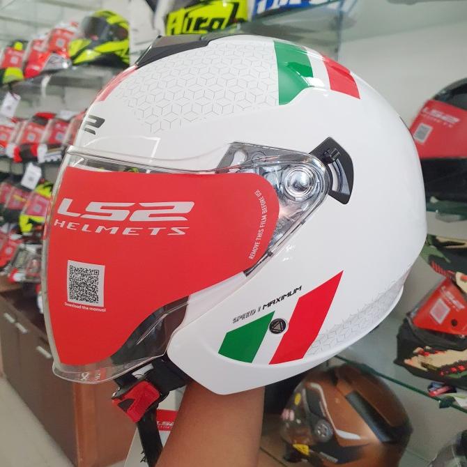 HELM LS2 OF573 TWISTER OPEN FACE HELMET WHITE