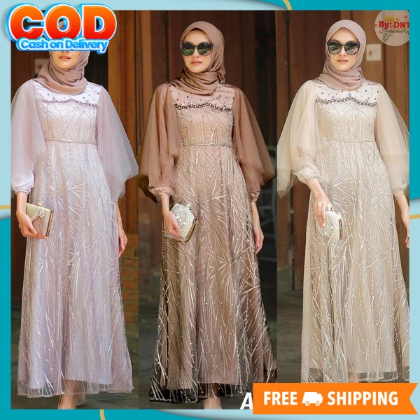 Long Dress Perempuan Remaja Gamiss Cewek Cantik Games Busui Frendly Maxy Dres Gmis Polos Modern Gami