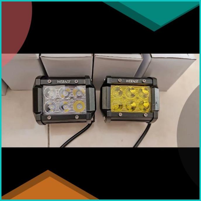 lampu tembak led cahaya putih atau kuning variasi motor 6 mata 16novz3