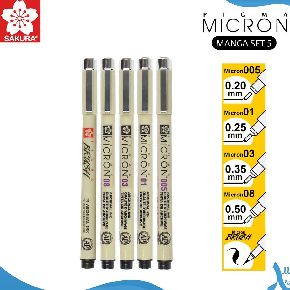 

Drawing Sakura Pigma Cron Manga Set Pul Gambar