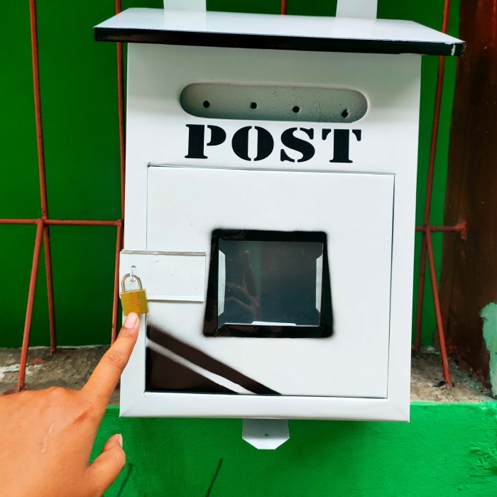 Kotak Surat - Kotak Surat Pos Rumah Warna Biru Diskon