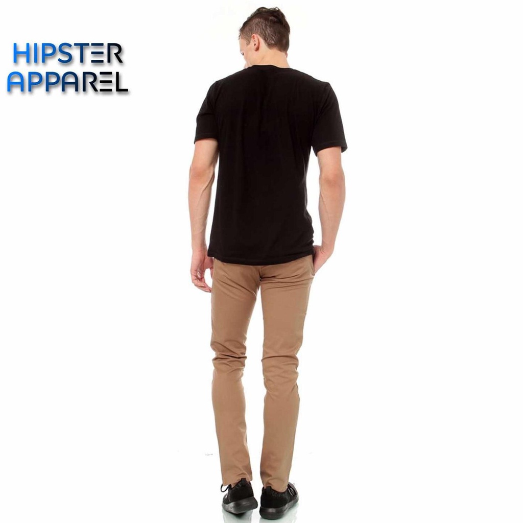 Celana panjang chino pria warna mocca