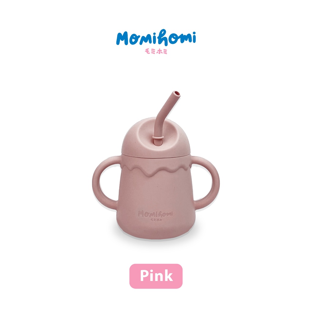 [BABY'S NEEDS] Momi Homi Gelas Minum Silicone 3039 Gelas Anti Pecah Anti Tumpah Peralatan