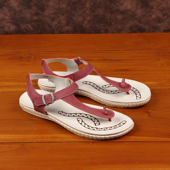 Zeintin - Sandal Wanita Tali Flat Wanita Kulit Zeintin Tali