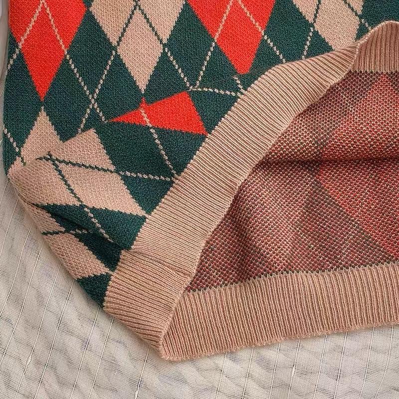 [AMAZED PEOPLE] MAMAMARA - Atasan Rajut Vest High School Korea Tribal