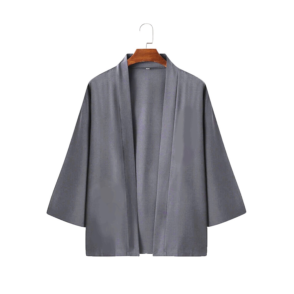 [AMAZED PEOPLE] Monochrome Blazer Jepang Polos Outer Pria & wanita Outer Kimono Outer Korea