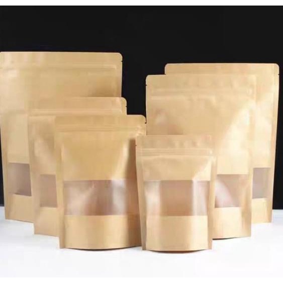 

Terjangkau 50-lbr 10 x 15 Standing Pouch Kpack/ Kertas Paper Kraft (150gr) ,,