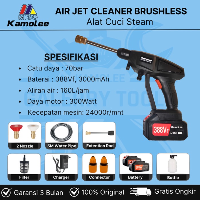 KAMOLEE-Air Jet Cleaner-Cordless Portable Multifungsi/Cuci Kendaraan