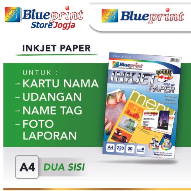 

best seller] Kertas Inkjet Double Sided Blueprint A4 220gsm - PUTIH