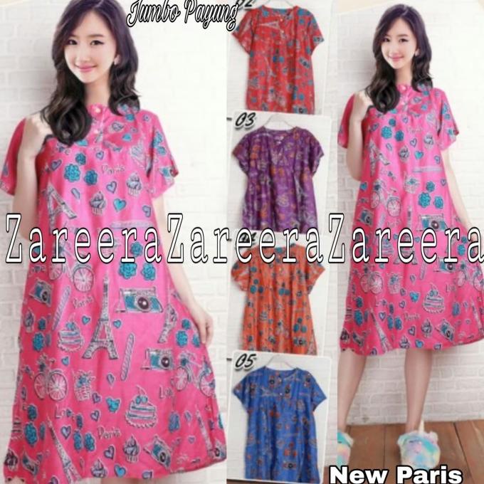 DASTER JUMBO PAYUNG PARIS/ DRESS IBU/BAJU TIDUR/BUSANA BUMIL/XXL/BATIK