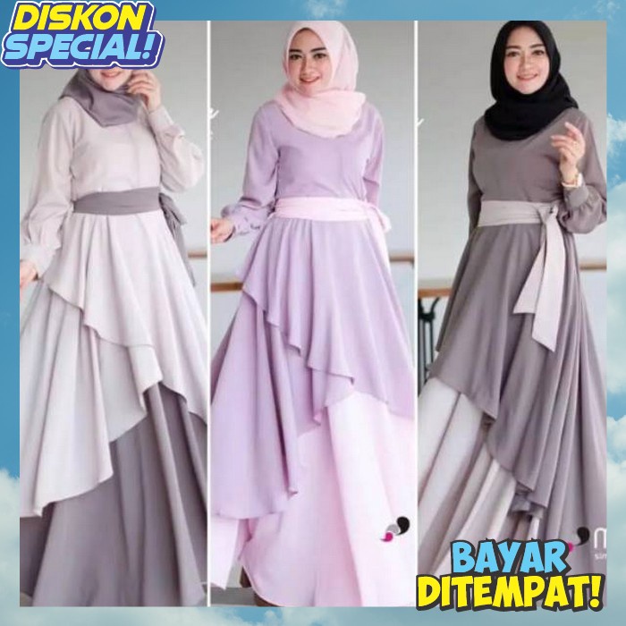 Gamia Gsmis Syarii Modern Pakaian Murah Gamis Mewah Elegan Gammis Ghames Wanita Dewasa Remaja Ghamis