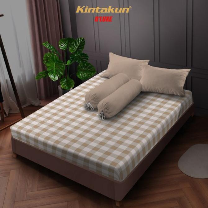 Kintakun Sprei 160 / 180 / 200 Litani Aesthetic Dluxe Coklat