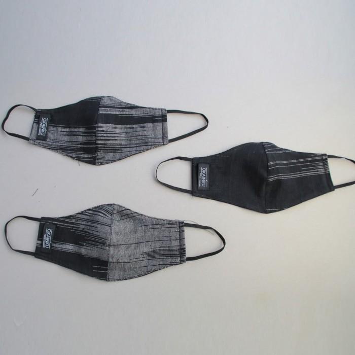 BISA COD - OKAINKU MASKER KAIN LURIK GRADASI GERED