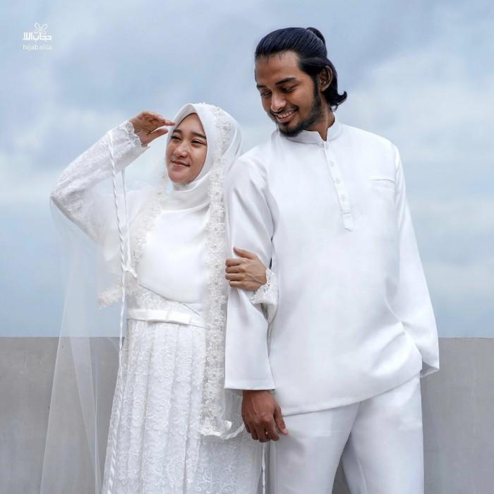 BISA COD - GAUN PENGANTIN SET AKAD GAMIS SAKINAH BY HIJAB ALILA