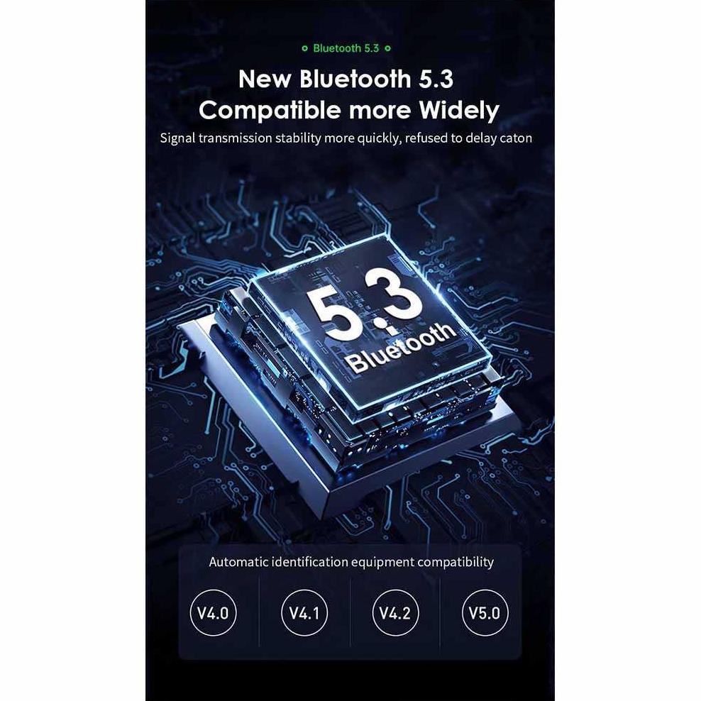 VIKEFON Bluetooth Adaptor 5.3 Audio Receiver Transmitter Wireless 10m - B39