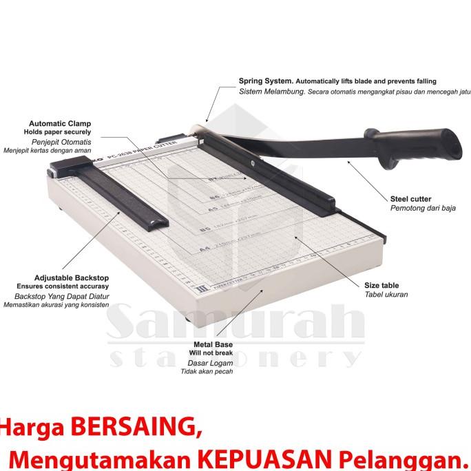 

Paper Cutter F4 Joyko PC 2638 / Mesin Pemotong Cutting Kertas 26x38 cm