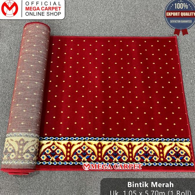 Sajadah Roll / Karpet Masjid / Karpet Mushola [Bintik Merah]