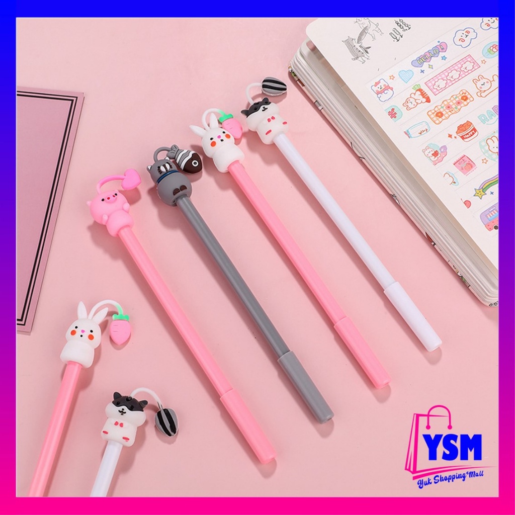 

YSM Pena Gel Karakter Binatang Pen Hewat Lucu Pulpen Gel Kulitas Murah t