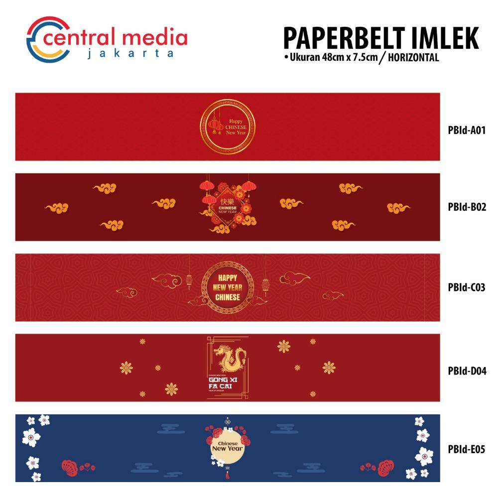 

Sale !! Paper Belt Imlek Horizontal 48X7,5 Cm Isi 50 Pcs Label Box Hampers Chinese New Year Terlaris
