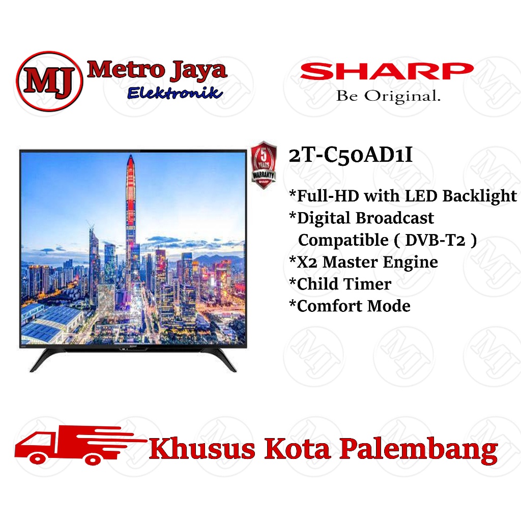 LED TV Sharp 50 Inch 2T-C50AD1I - 50AD1 FullHD DVB-T2 HDMI USBMovie