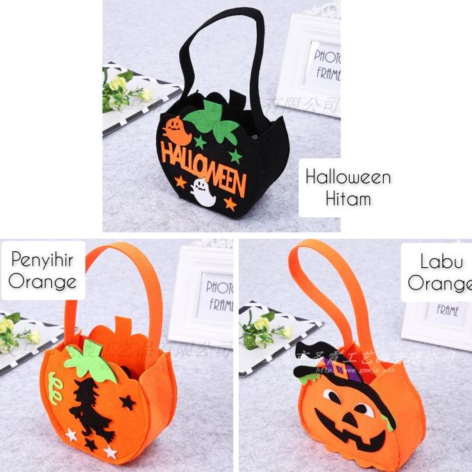 

langsung order saja] Tas Permen Halloween Trick or Treat Pumpkin Bag