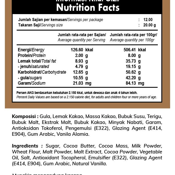 

D'Lanier Malted Crunch With Lk & Dark Chocolate - 250 Gr (Large Jar)