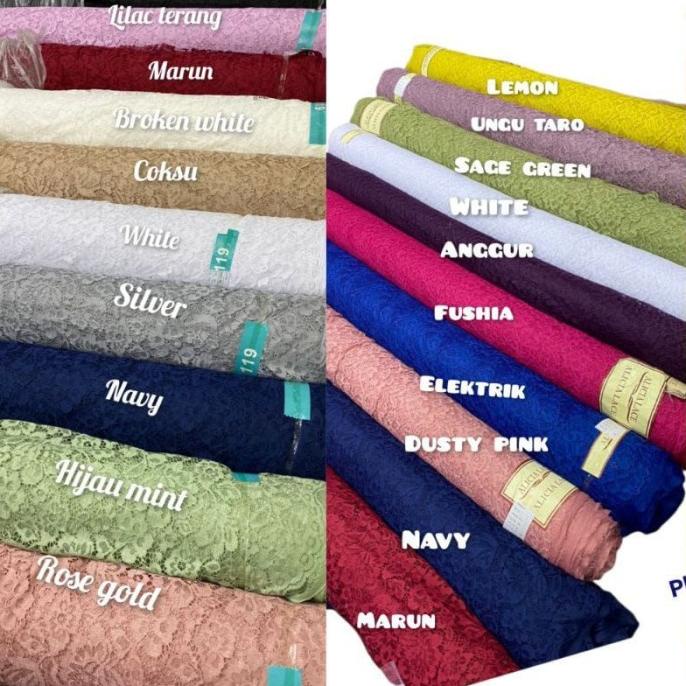 Kain brukat fatmawati. bahan kebaya dress. Brokat kebaya