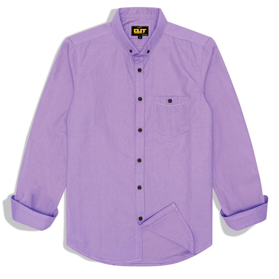Long-Sleeved Shirt Lilac High Quality | Kemeja Pria Lilac Lengan Panjang Distro | Kemeja Pria Ungu P