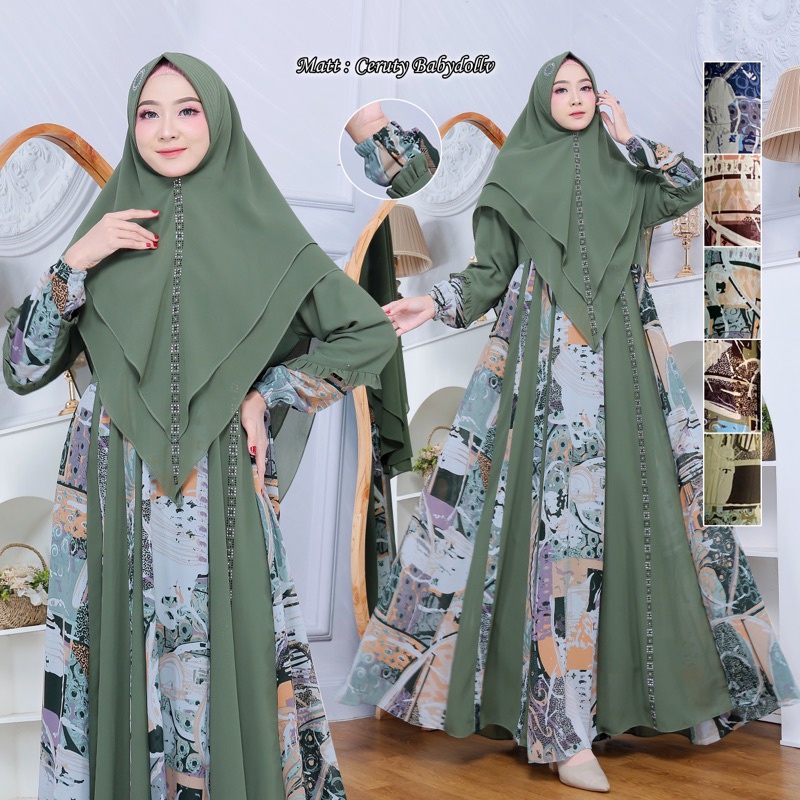 Baju Muslim Wanita Terbaru 2024 Games Dewasa Dress Syari Set Tunik Hijab Drsss Kondangan Istri Cadar