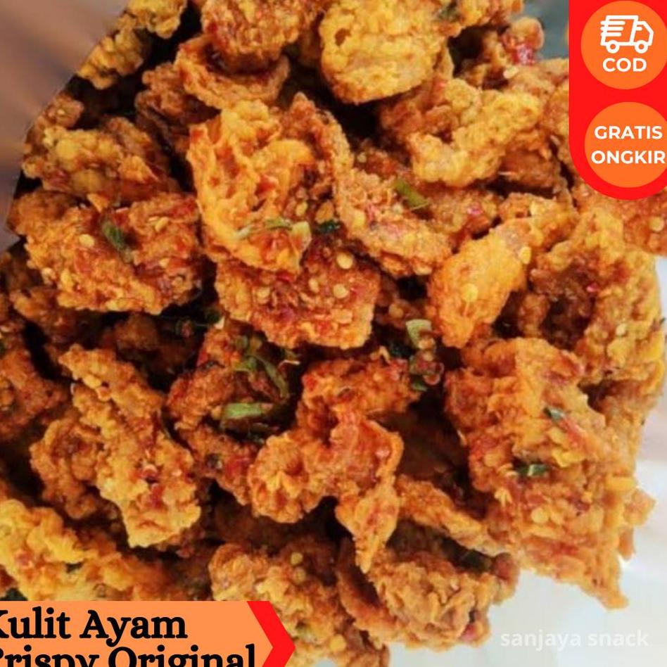 

Kulit Ayam Crispy Pedas 1Kg Daun Jeruk Gurih