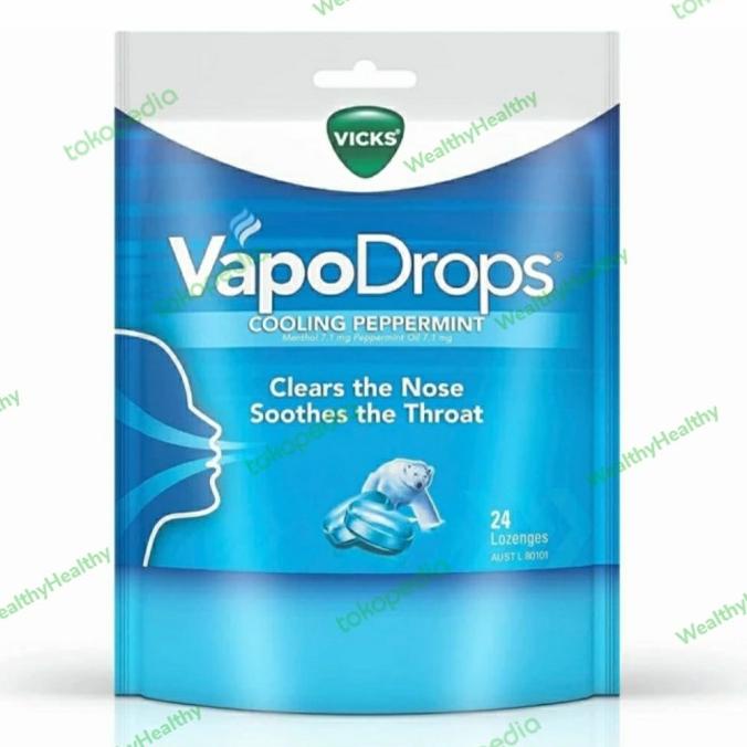 Vicks Vapodrops Cooling Peppermint 24 Lozenges