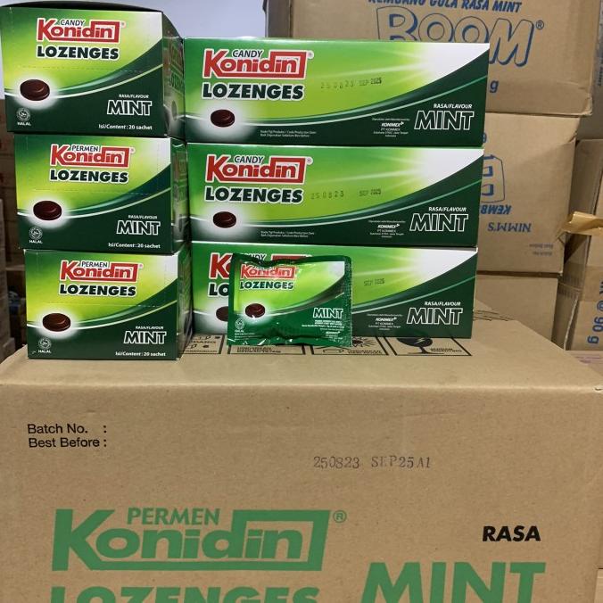 

Permen Konidin Lozenges Mint Kemasan 1 Box Isi 20 Bungkus