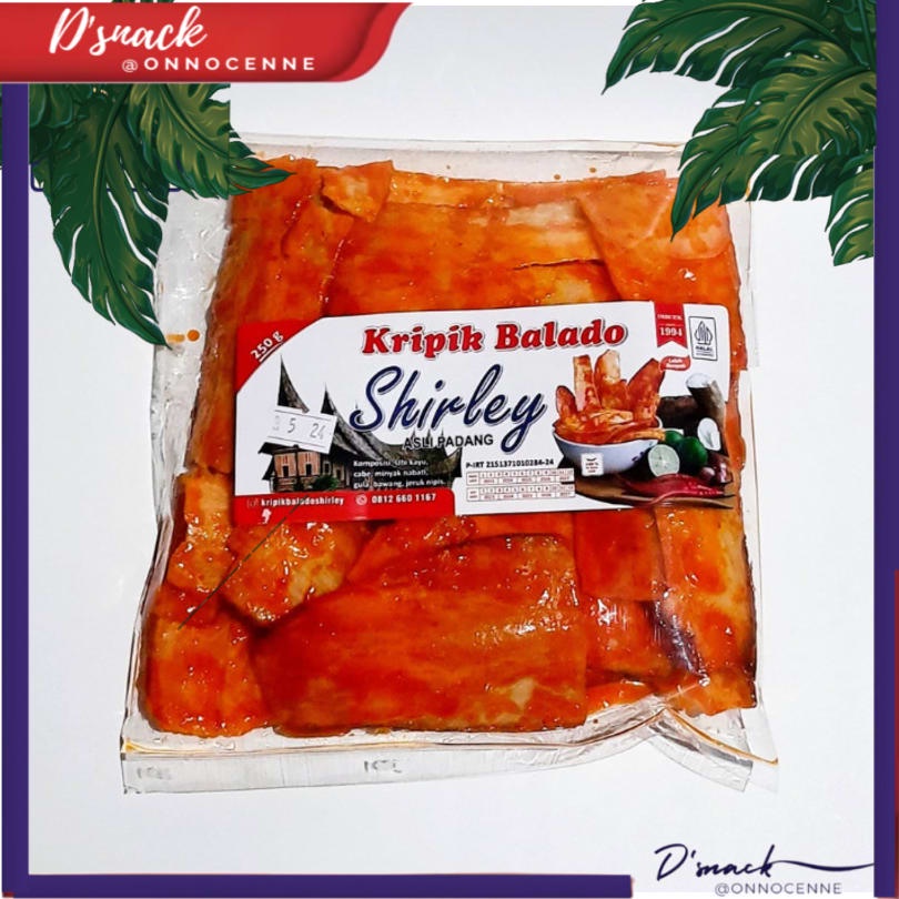 

Shirley Keripik Singkong Pedas Balado Asli Padang 250g ZGFPU