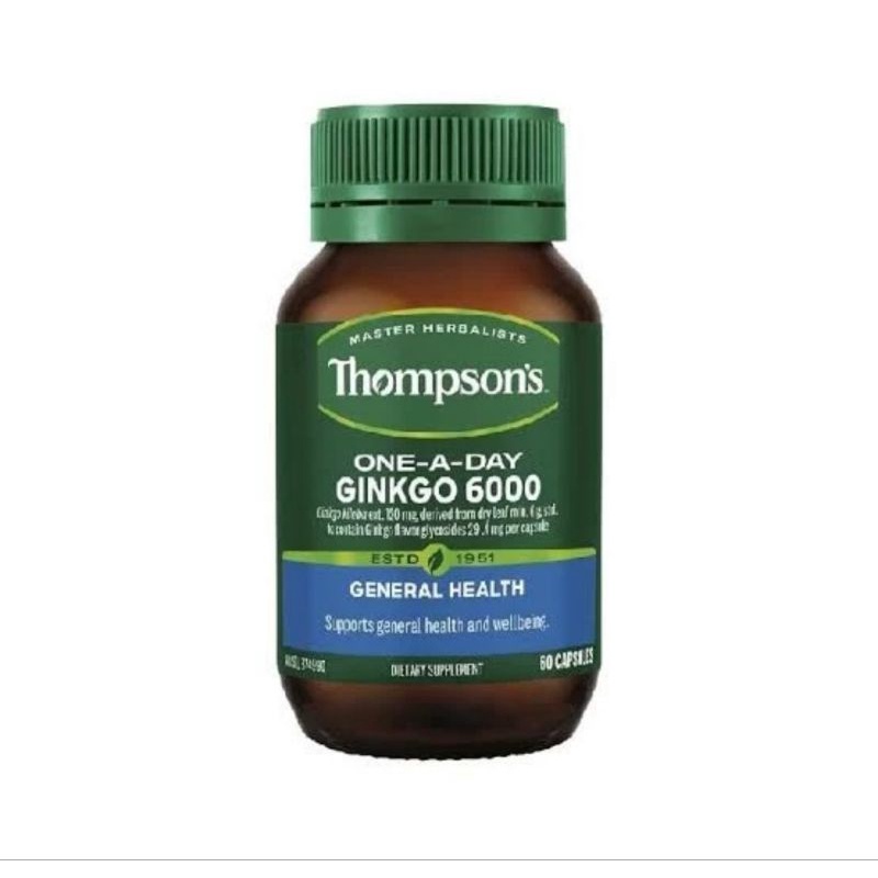 Master Herbalists Thompsons One A Day Ginkgo 6000 isi 60 General Health