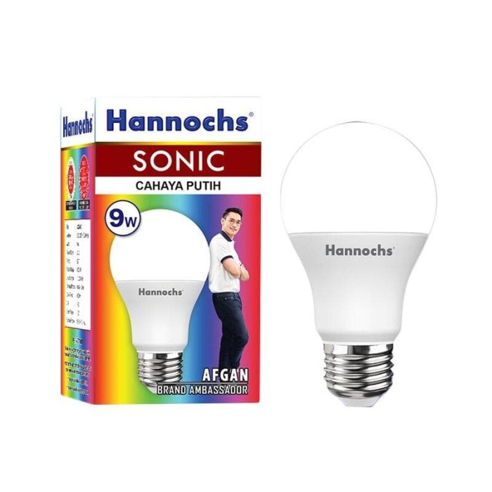 Hannochs Sonic Bohlam Lampu LED 9 Watt - Cahaya Putih ( housekeeping.id)